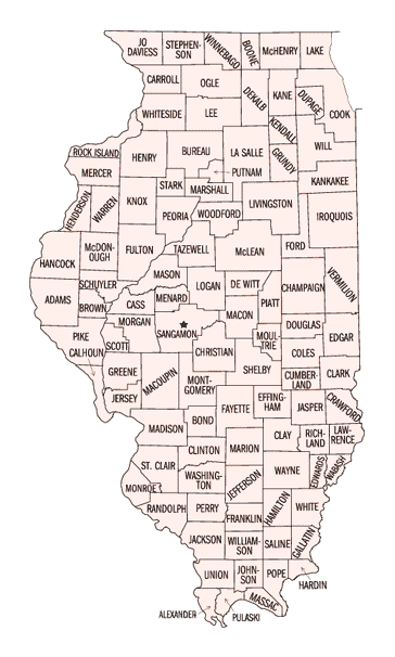 counties of illinois map Map Of Illinois Counties counties of illinois map